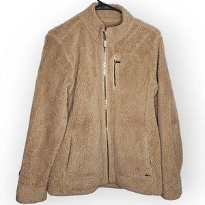 Calvin Klein Women's Teddy Bear Full Zip Sherpa Jacket size Medium
